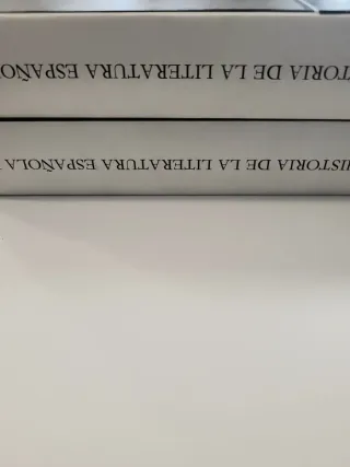 Historia de la literatura española tomo I y II