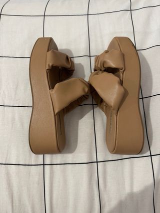 Sandalias Plataforma Primark Beige