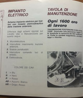 Supplemento Libretto Uso e Manutenzione Trattore