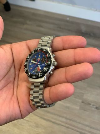 TAG Heuer Cronógrafo Azul y Plateado