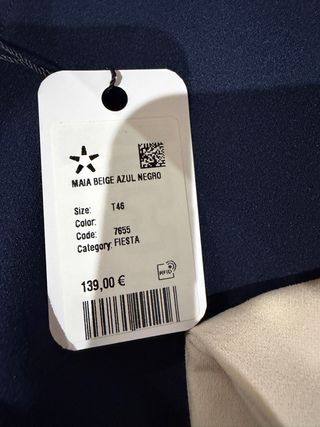 Vestido Victoria Negro Beige Azul