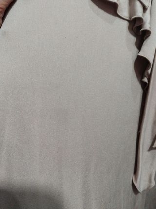 Blusa seda Ralph Lauren Beige Volantes