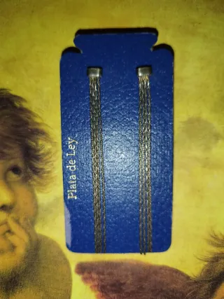 Pendientes largos de plata