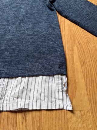 Jersey con camisa azul y blanca