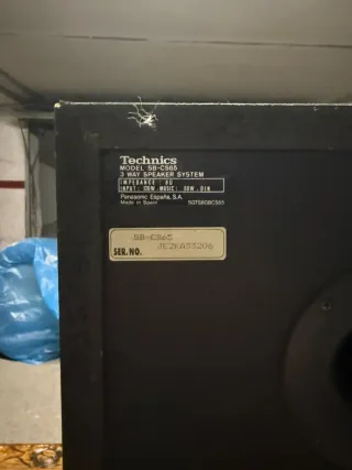 Altavoces Technics Negros modelo sb cs 65 120w
