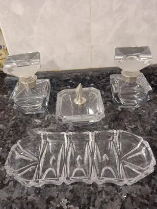 Set tocador cristal vintage