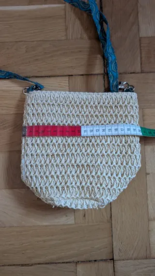 Bolso playero rafia pequeño con correa