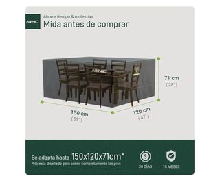 Funda para mesa de exterior AWNIC