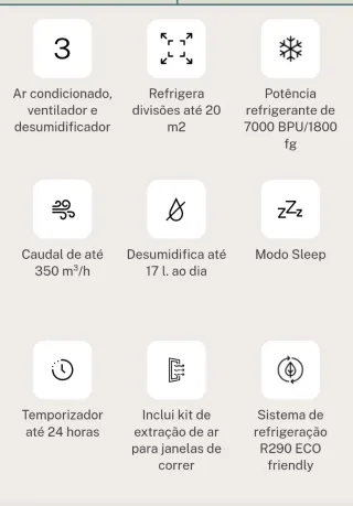 Ar condicionado portátil novo da Create