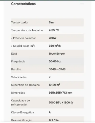 Ar condicionado portátil novo da Create