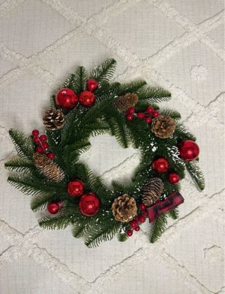 Corona de Navidad Verde y Roja