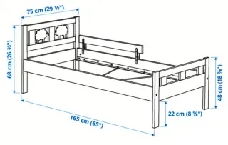 Cama infantil Ikea Kritter blanca