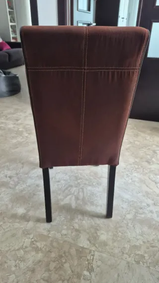 6 Sillas Comedor Tapizadas Marrón