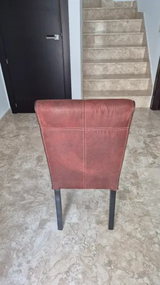 6 Sillas Comedor Tapizadas Marrón