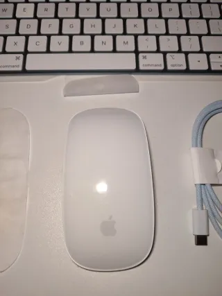 Teclado Apple Touch ID y Magic Mouse Azul Nuevo