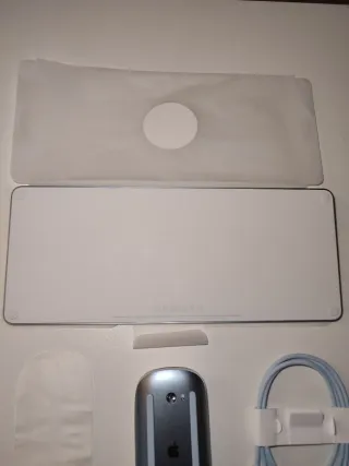 Teclado Apple Touch ID y Magic Mouse Azul Nuevo