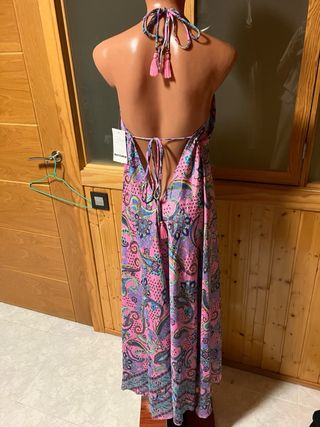 Vestido largo estampado