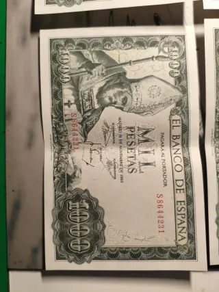 4 Billetes 1000 Pesetas España 1965