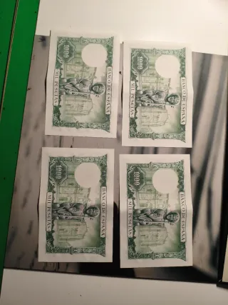 4 Billetes 1000 Pesetas España 1965