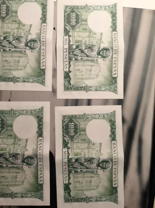 4 Billetes 1000 Pesetas España 1965