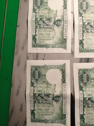 4 Billetes 1000 Pesetas España 1965