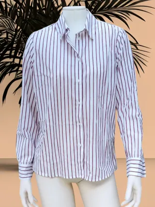 Camicia OVS a righe rosse e bianche TG 42