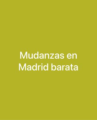 Transporte para mudanza en madrid