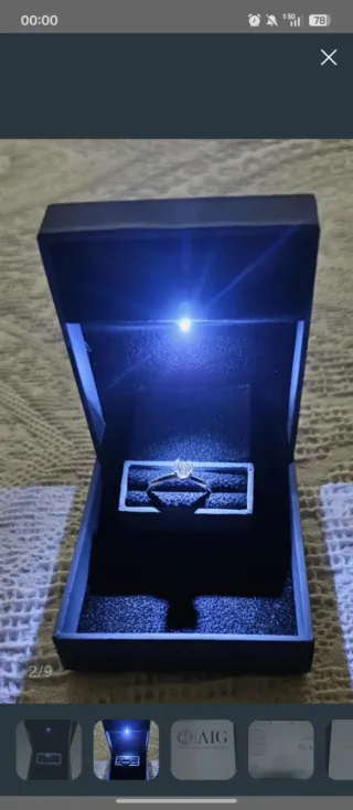 Solitario Oro y Diamante Certificado