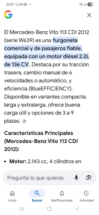 Mercedes-Benz Vito 2012 Corta