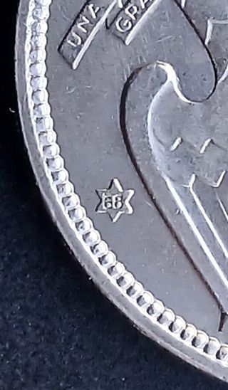 Moneda 50 Pesetas 1957 *68 Troquelada