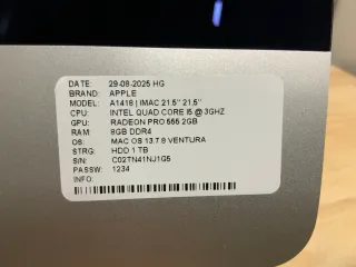 IMAC 24 I5 1TB 8GB RAM