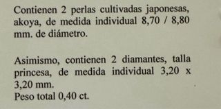 Lote 2 diamantes y 2 perlas