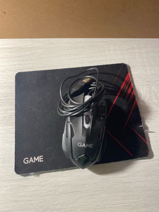 Teclado, ratón y alfombrilla GAME negros