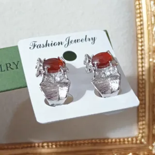 Pendientes Granate Natural