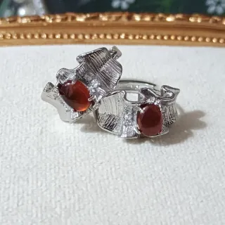 Pendientes Granate Natural