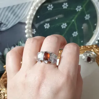 Pendientes Granate Natural