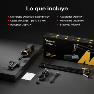 Micrófono Gaming Inalámbrico Maono PD100WS PC