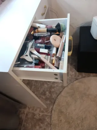 Tocador Blanco con Luces LED y Cajones