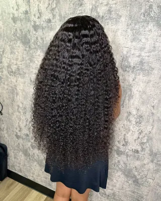 Peluca Larga Castaña Lisa