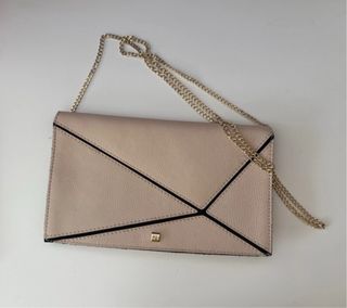 Bolso de mano beige y negro Purificación Garcia