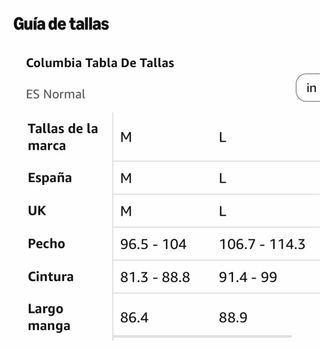 Chaqueta Columbia Original – Nueva con etiquetas