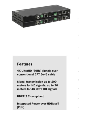 Extensor Transmissor/Receptor Vídeo CAT 5/6