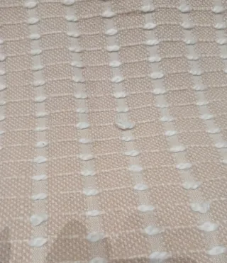 Manta grande 140x180cm bicolor beige y blanco