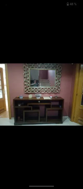 Espejo decorativo madera y cristal