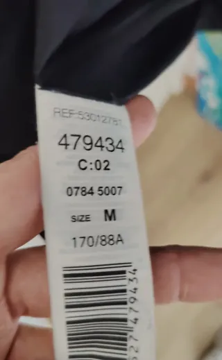 Abrigo Anorak Mango Negro con Capucha - Talla M