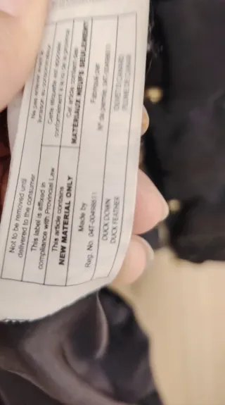 Abrigo Anorak Mango Negro con Capucha - Talla M