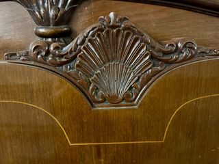 Cabecero de cama vintage marquetería madera maciza