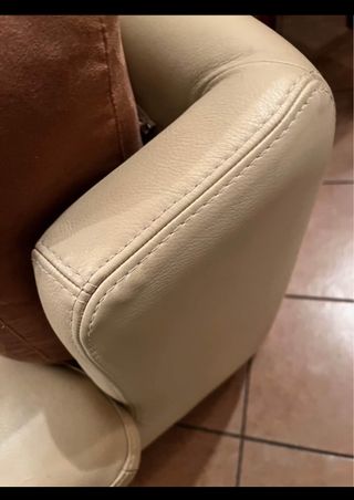 Divano 3 posti pelle e camoscio