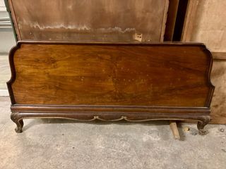 Cabecero y pie de cama vintage madera maciza