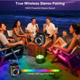 Altavoz Karaoke con 2 Micrófonos Inalámbricos